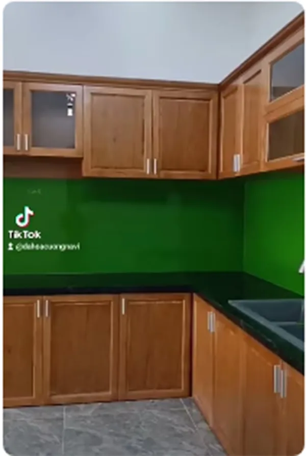 Thi công bếp đá hoa cương