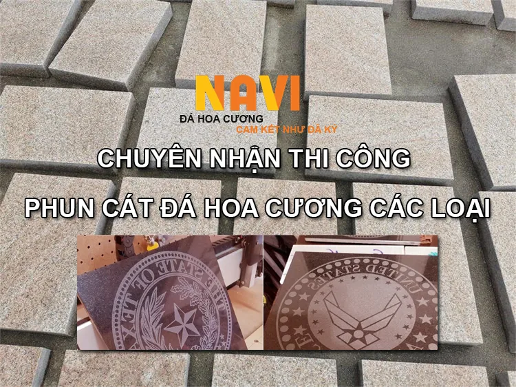 phun cát đá hoa cương